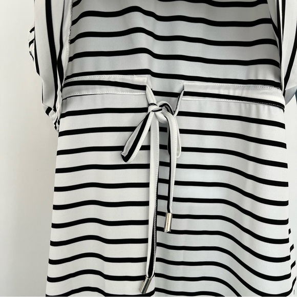 CUPSHE White Black Stripe Scoop Neck Sleeveless Maxi Dress Coverup - Picture 4 of 16